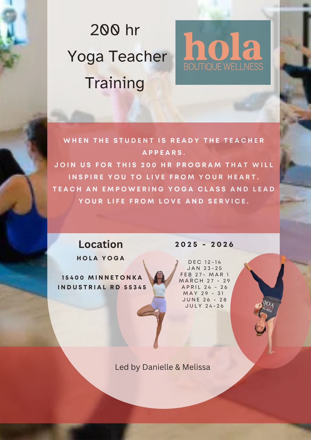 * Deposit - 200-HR Wholehearted Living/Yoga Teacher Training