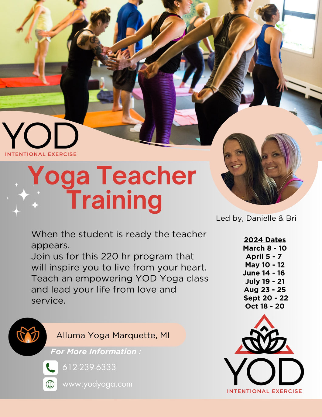 * Deposit - 220-HR Whole Hearted Living/Yoga Teacher Training Online or In Person
