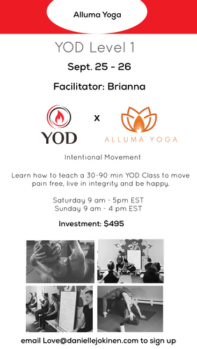 YOD Level 1 Sept 25 -26 at Alluma Yoga